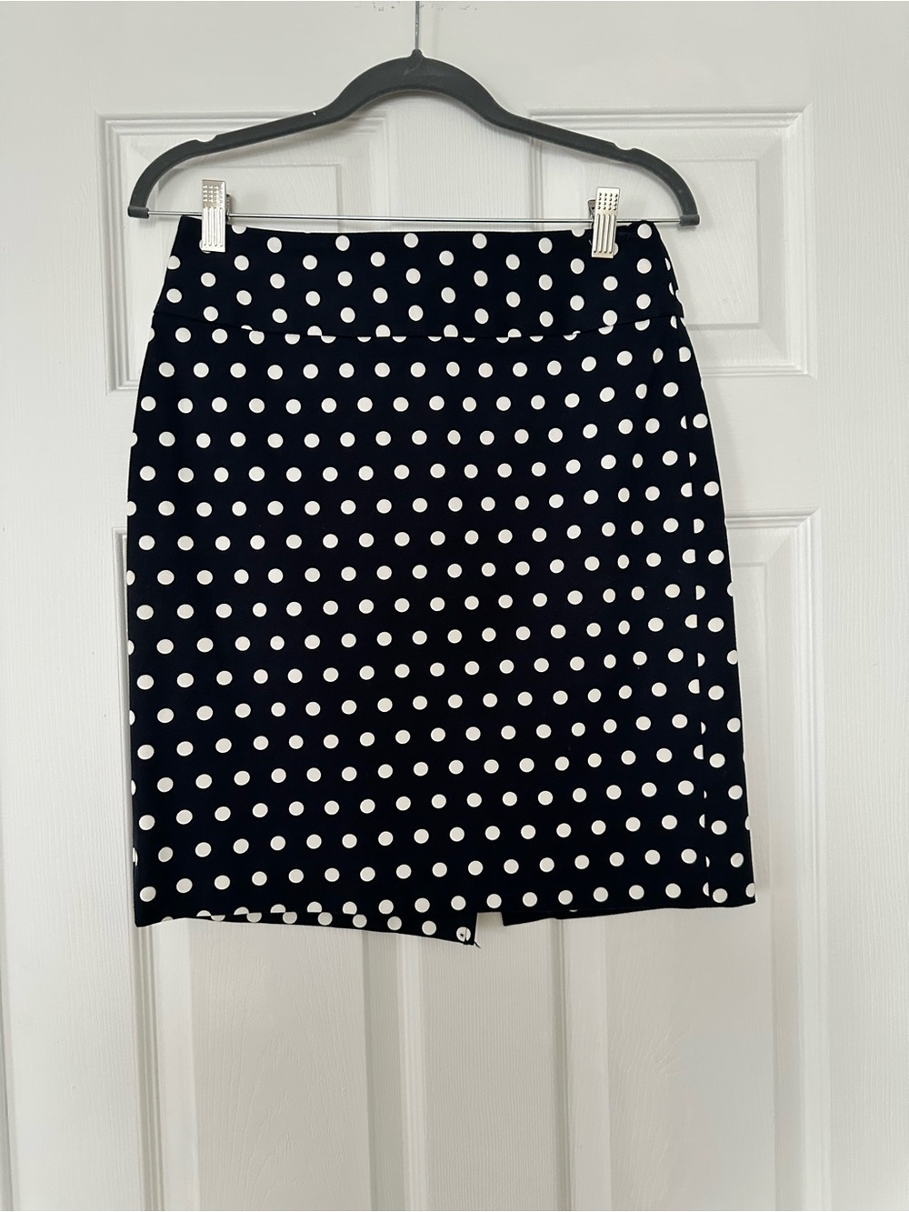 Banana Republic Navy and White Polka Dot Mini Skirt